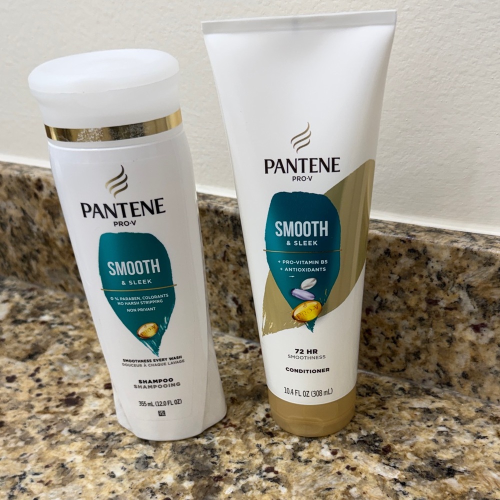 NWT Pantene Pro-V Smooth & Sleek Shampoo and Conditioner
